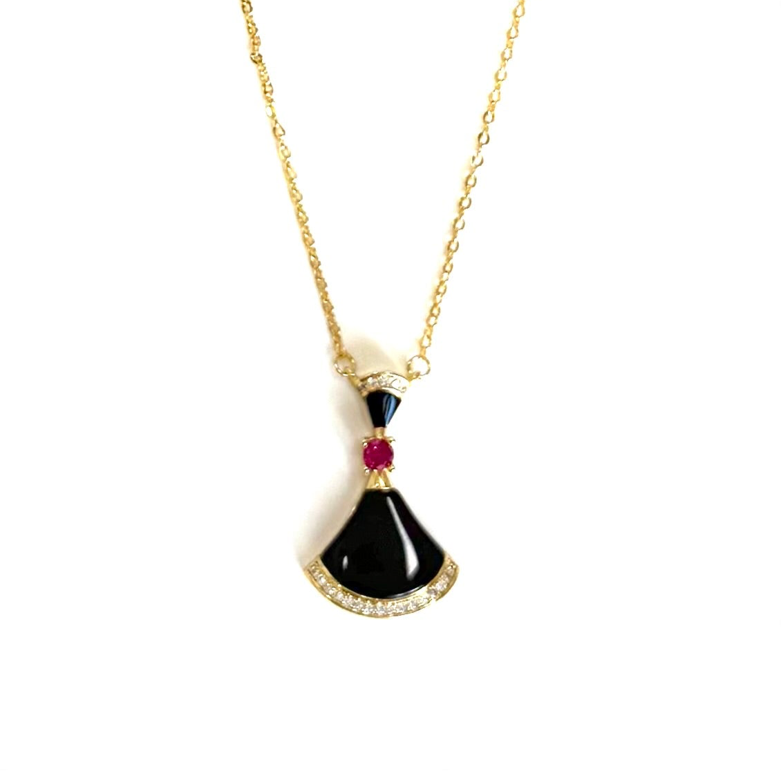 Collier clochette noir